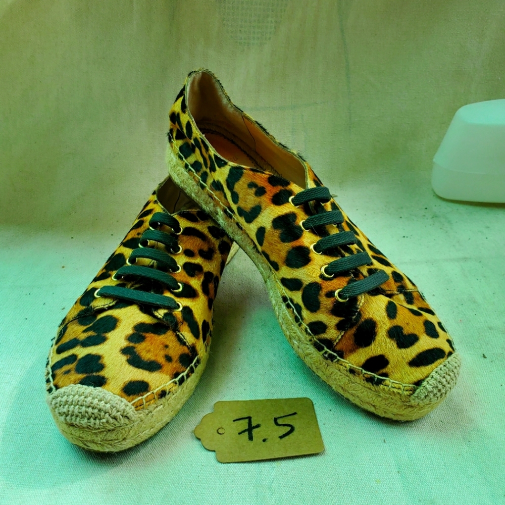 JCrew Calf Hair Sneaker Espadrille like new